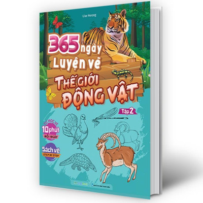 Sách - 365 Ngày Luyện Vẽ Thế Giới Động Vật - Tập 2 - Megabook