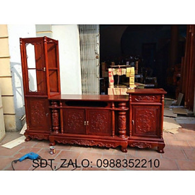 Kệ Tivi Loại Lệch - gỗ hương vân
