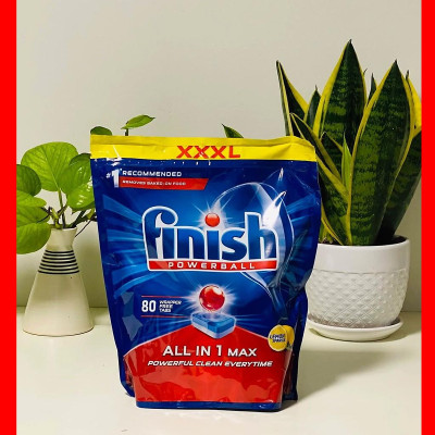 "FINISH TÀI TRỢ" VIÊN RỬA BÁT FINISH ALL IN ONE MAX 10 TÁC DỤNG - HƯƠNG CHANH