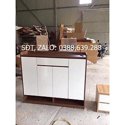 tủ giày gỗ mdf sang trọng có khoang hở