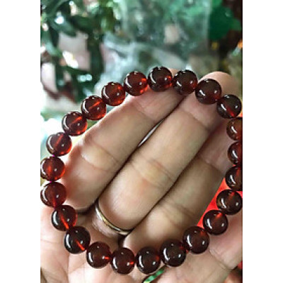 VÒNG ĐỎ CAM ĐÁ GRANET 8mm TỰ NHIÊN NỮ MỆNH HOẢ THỔ