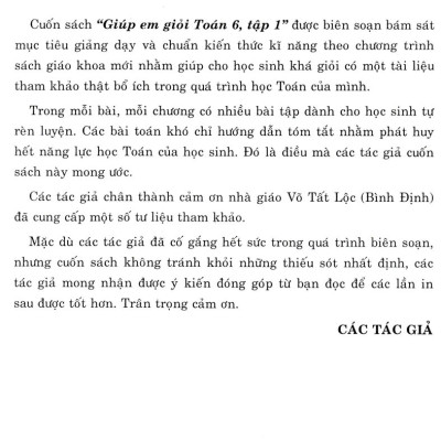 Giúp Em Giỏi Toán 6 - Tập 1 (Theo Chương Trình Giáo Dục Phổ Thông Mới) 