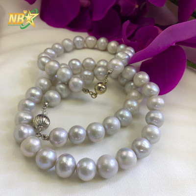 Bộ Vòng Cổ - Vòng Tay Ngọc Trai Xám Cao Cấp - BNTX008