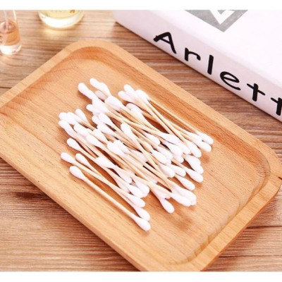 Hộp tăm bông lấy ráy tai thân tre