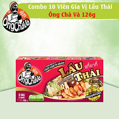 Combo 10 Hộp Viên gia vị Lẩu Thái Ông Chà Và 126gr (Thai Hot Pot Cubes)