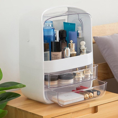 Tủ đựng đồ trang điểm Tủ đựng đồ trang điểm mini 2 tầng có nắp đậy, chống bụi DH-DGD2010mini 2 tầng có nắp đậy, chống bụ