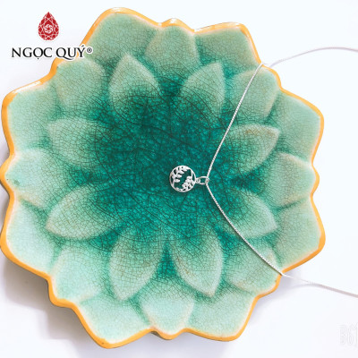 Dây chuyền bạc mặt vòng nguyệt quế - Ngọc Quý Gemstones
