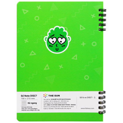 Sổ Lò Xo Note DISC? A5 - Kẻ Ngang - 160 Trang 80gsm - The Sun - S