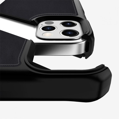 Bao Da Chống Sốc Quân Sự iPhone 12/12 Pro/ Pro Max ITSKINS Hybrid // Folio Leather Antimicrobial - Hàng Chính Hãng