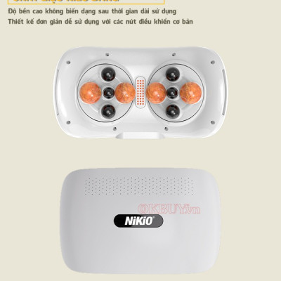 Máy Massage Bụng Cao Cấp Nikio NK-166DC - Công Nghệ Xoa Bóp Kết Hợp Nhiệt Hồng Ngoại, Động Cơ Matxa Kép, 3 Cường Độ Tùy Chỉnh, Pin Sạc Tiện Mang Đi Xa