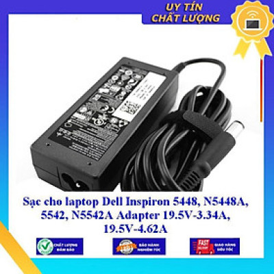 Sạc cho laptop Dell Inspiron 5448 N5448A 5542 N5542A Adapter 19.5V-3.34A, 19.5V-4.62A - Hàng Nhập Khẩu New Seal
