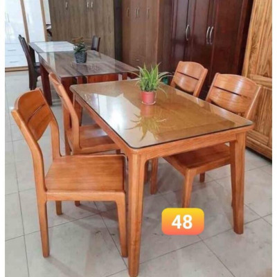 Bàn ăn sồi nga trắng 100% miễn phí vận chuyển nội thành