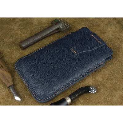 Bao Da Rút Nút Cài cho Iphone 12 pro max, 13 pro max, 14 pro max.... Da Bò Hạt