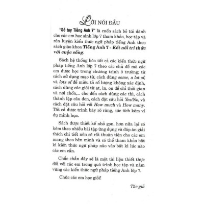 Sách - Sổ Tay Tiếng Anh Lớp 7 - Bám Sát SGK Kết Nối Tri Thức Với Cuộc Sống - Hồng Ân