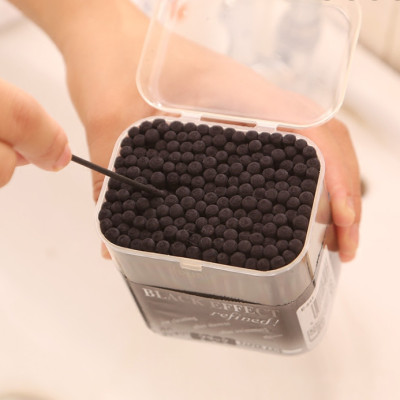 Hộp tăm bông lấy ráy tai Than hoạt tính 180P - Hàng nội địa Nhật Bản