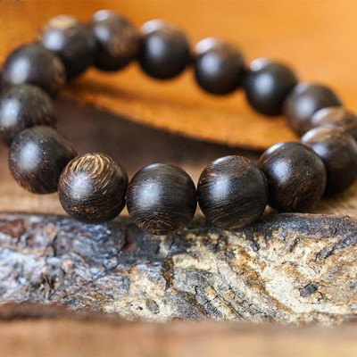 Vòng Tay Trầm Sánh Chìm Tự Nhiên Hạt Tròn (10mm)