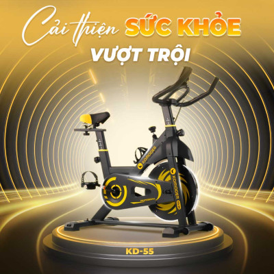 Xe Đạp Tập Lifesport KD-55, Xe Đạp Thể Dục Với Khung Xe Điều Chỉnh Linh Hoạt, Tạo Từ Thép Dày Dặn Chống Gỉ Mạ Niken