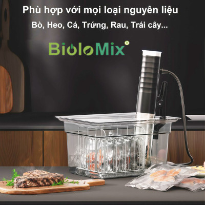 Máy nấu chậm Sous vide dùng cho gia đình thương hiệu Mỹ cao cấp BioloMix SV-9002 - Hàng Chính Hãng