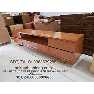 Kệ tivi gỗ sồi Nga kệ 2m