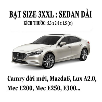 Bạt trùm phủ ô tô xe hơi 3 lớp tráng nhôm cao cấp chống xước chống nắng mưa chống bụi bẩn bảo vệ xe 4 chỗ 5 chỗ 7