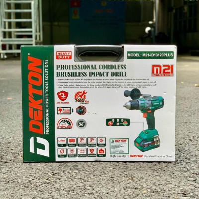 MÁY KHOAN (ANTI-KICKBACK) PIN 21V DEKTON M21-ID13120PLUS - HÀNG CHÍNH HÃNG