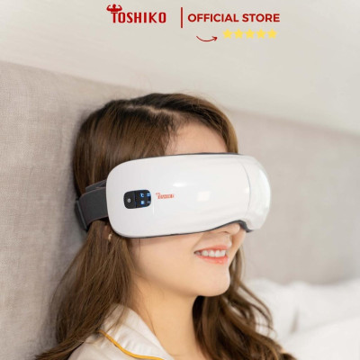 Máy massage mắt thông minh bluetooth TOSHIKO công nghệ nhiệt hồng ngoại giúp xoa dịu mỏi mắt hỗ trợ tan quầng thâm mắt