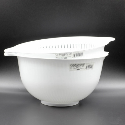 Bộ rổ chậu tròn Sanada Seiko, nhựa PP cao cấp bền đẹp và an toàn, cho thời gian sử dụng lâu dài - nội địa Nhật Bản