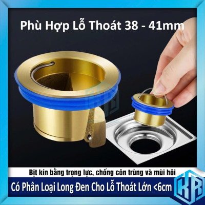 COMBO 2 Cái Nắp Đậy Cống Thoát Nước Nhà Tắm Bằng Đồng – Ngăn Mùi, Chống Côn Trùng Hiệu Quả