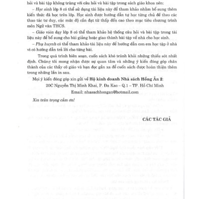Sách - Phát Triển Kĩ Năng Đọc - Hiểu Và Viết Văn Bản Theo Thể Loại Ngữ Văn 8 (Bám Sát SGK Chân Trời Sáng Tạo)