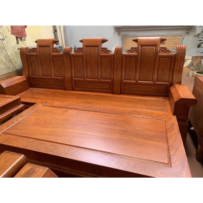 Bộ bàn ghế Âu Á hộp cuốn thư gỗ hương đá