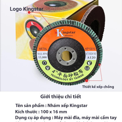 (1 Cái) Đĩa nhám xếp Kingstar Giúp Loại Bỏ Lớp Sơn Cũ, Đánh Bóng Bề Mặt Cực Tốt | TOPWIN Official Store