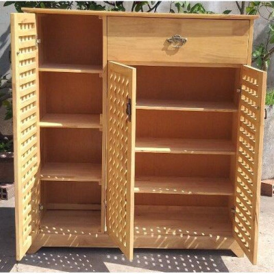 TỦ DÉP 100CM GỖ SỒI  MÀU TỰ NHIÊN , tủ dày dép bằng gỗ , tủ dép 3 cánh