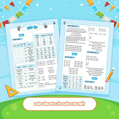 Sách - Bổ Trợ Toán -Tiếng Việt Bài Tập Cơ Bản Và Nâng Cao Lớp 3 - Combo 4 Cuốn - Megabook