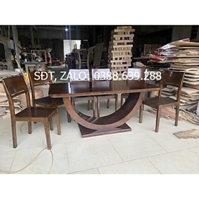 Bộ bàn ăn gỗ sồi đẹp BAG-07
