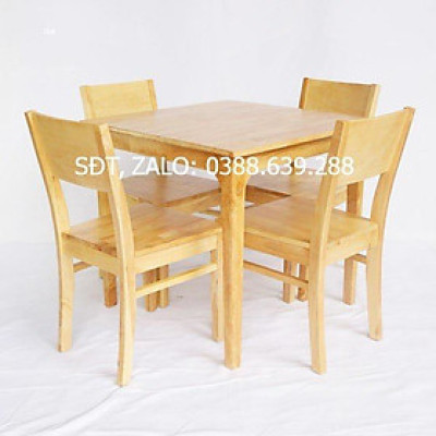 Bàn Ăn Bàn Cafe Vuông Gỗ Tự Nhiên ( Chỉ Có Bàn )