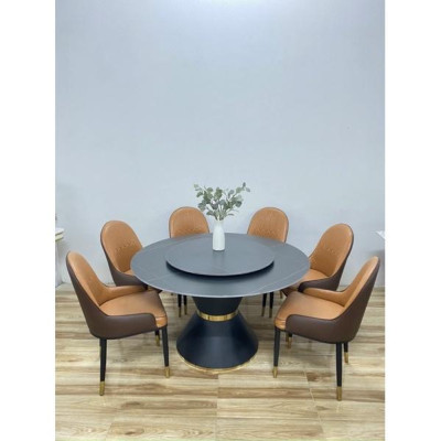 Bộ bàn tròn xoay 2  mâm ghế monet nhập khẩu