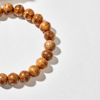 Vòng Tay Trầm Hương Charm Bạc 925 Như Ý Mạ Vàng