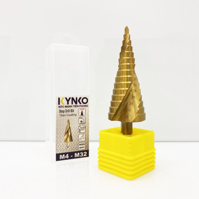 Mũi khoan tháp HSS-4241 đường kính khoan 4-32mm phủ titan siêu cứng KYNKO