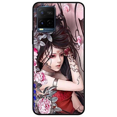 Ốp lưng dành cho Vivo Y21 - Vivo Y21s mẫu Cô Gái Mẫu Đơn