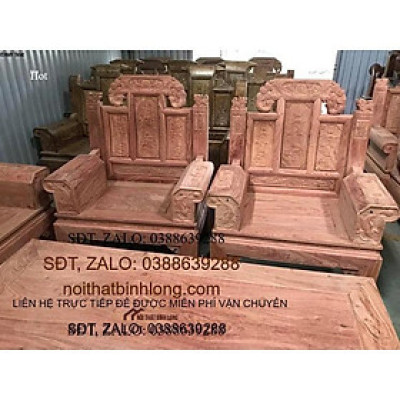 Bàn ghế âu á tay hộp gỗ hương đá tay 10