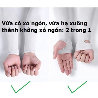 Ống Tay Chống Nắng Xỏ Ngón, Găng Tay Chống Nắng Hàn Quốc Chống Tia UV Dành Cho Nam Và Nữ Let