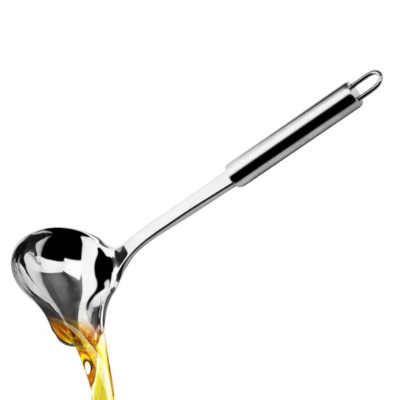 Muôi muỗng thìa to mỏ vịt múc nước lèo múc trân châu, cốt sữa dừa inox (muôi múc trân châu đường đen)