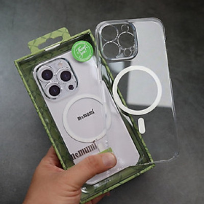 Ốp lưng trong suốt sạc từ tính bảo vệ camera cho iPhone 15 Pro Max / 15 Pro / 14 Pro Max / 13 Pro Max hiệu Memumi Glitter Magnetic - Siêu Mỏng 0.3mm, Tích Hợp Sạc Không Dây Từ Tích Magnetic, Lực Hút Mạnh, Chắc Chắn - Hàng nhập khẩu
