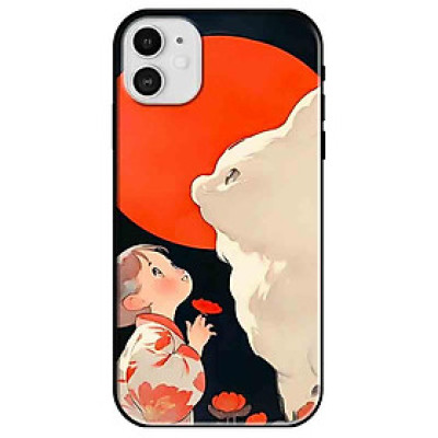 Ốp lưng cho IPhone X - Xs - Xs Max - Xr - 11 - 11 Pro Max - Thỏ Và Bé - Hàng Chính Hãng