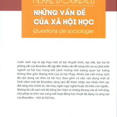 Sách PACE Books - Những Vấn Đề Của Xã Hội Học (Questions de sociologie) 