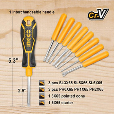 BỘ ĐẦU TUỐC NƠ VÍT 8 CHI TIẾT INGCO AKISD0901 - HÀNG CHÍNH HÃNG