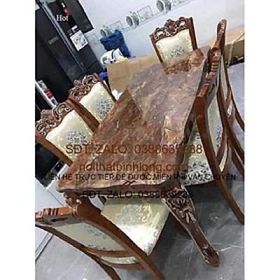 bộ bàn ghế ăn tân cổ điển nhập khẩu ms 01