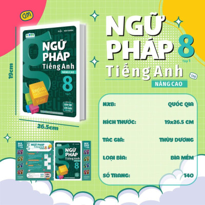 Sách Ngữ Pháp Tiếng Anh Nâng Cao Lớp 8 - Combo 2 Tập - Megabook