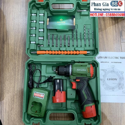 Máy Khoan Dùng Pin AKUZA K3 16,8V - Khoan Pin Không Chổi Than - Đầu Kẹp Autolook 10mm Pin 4 Cell - Bảo hành chính hãng