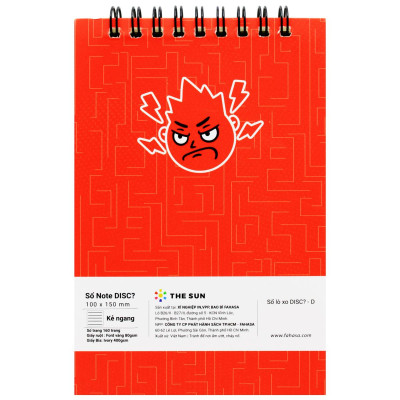 Sổ Lò Xo Note DISC? - Kẻ Ngang - 160 Trang 80gsm - The Sun - D